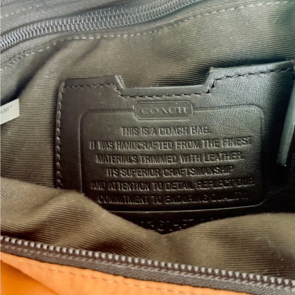 Coach “Varik” Unisex Crossbody/Messenger  Bag in Burnt Orange Color - Picture 9 of 13